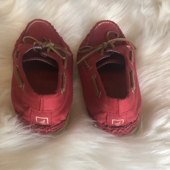 Red Sperry Top Sider - Picture 2 of 4